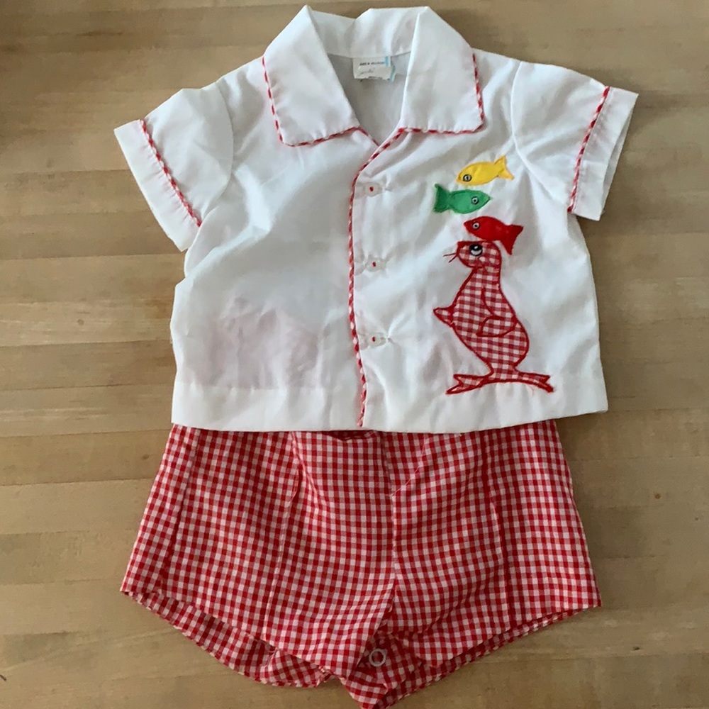 Vintage Baby Boy 2 pc outfit